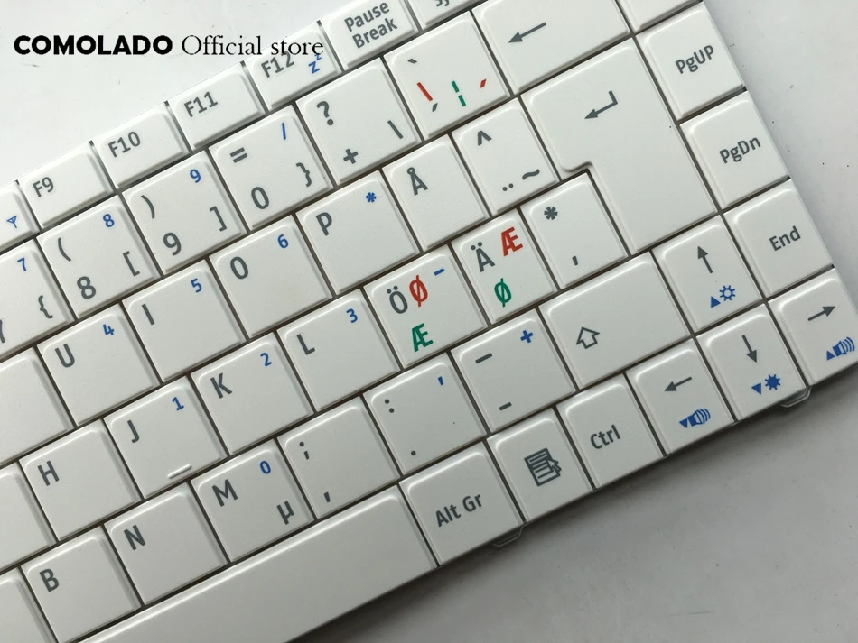 ND Nordic keyboard for MSI X320 X300 X340 X400 Tastatur Medion Akoya Mini E1312 E1313 white keyboard ND Layout (2)