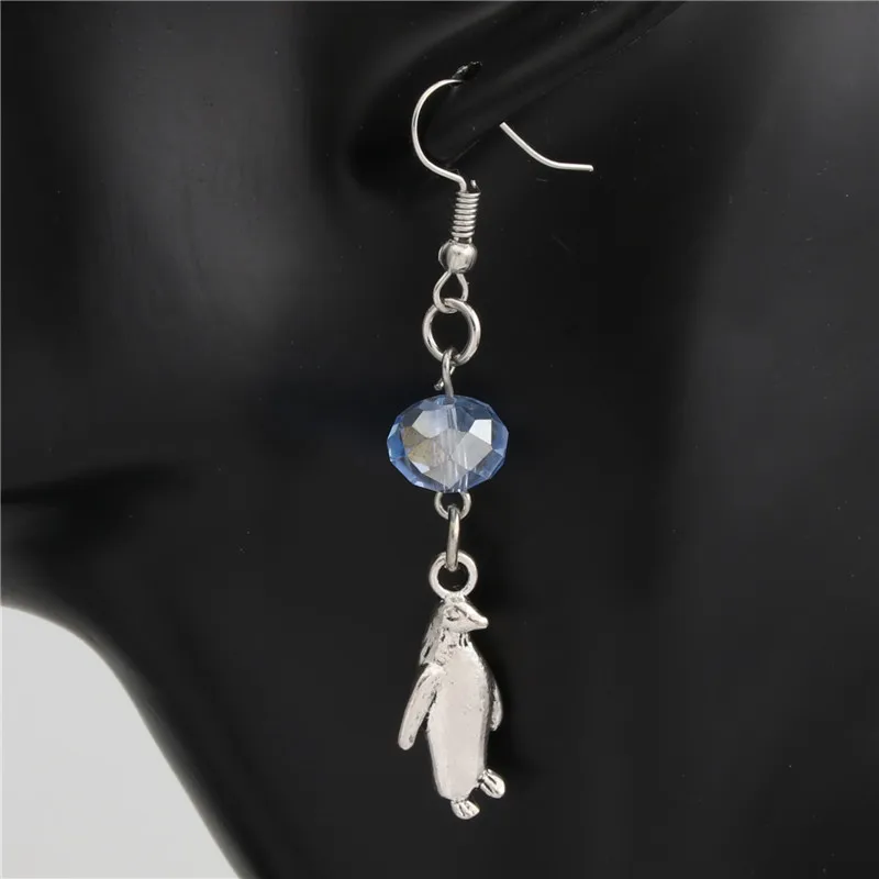 1 пара новинка мультяшный Пингвин животное серьги с бусинами для женщин