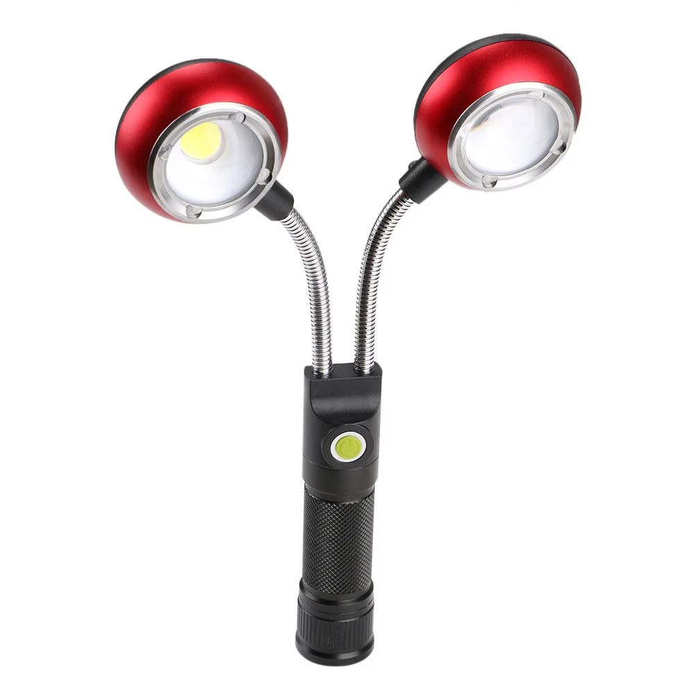 

Flexible Bendable Double Head COB LED Magnet Work Light USB Torch Lamp Rechargeable Light TN99