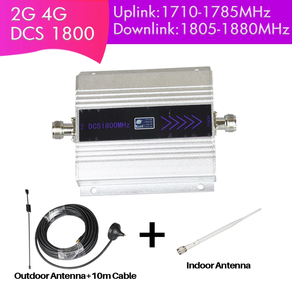 

2G 4G 1800mhz Signal Repeater DCS / LTE Mobile Signal Booster 60dB Gain LCD Display Amplifier mobile phone antenna booster
