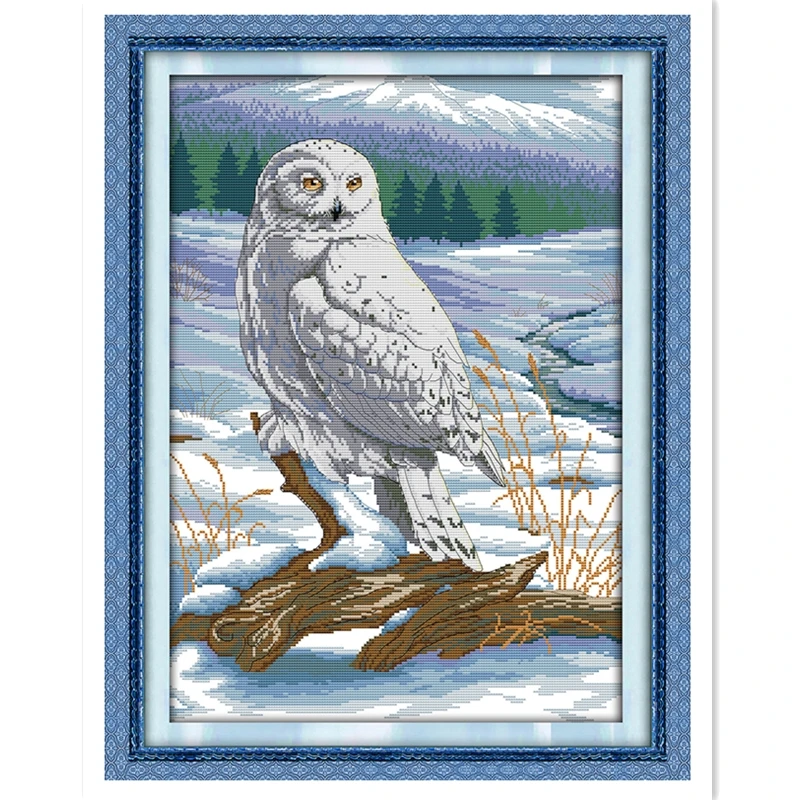 

Snow Eagle Chinese Counted Cross Stitch Pattern Needlework Cross Stitch Kit Embroidery Cross Set 11CT 14CT Printed On Canvas