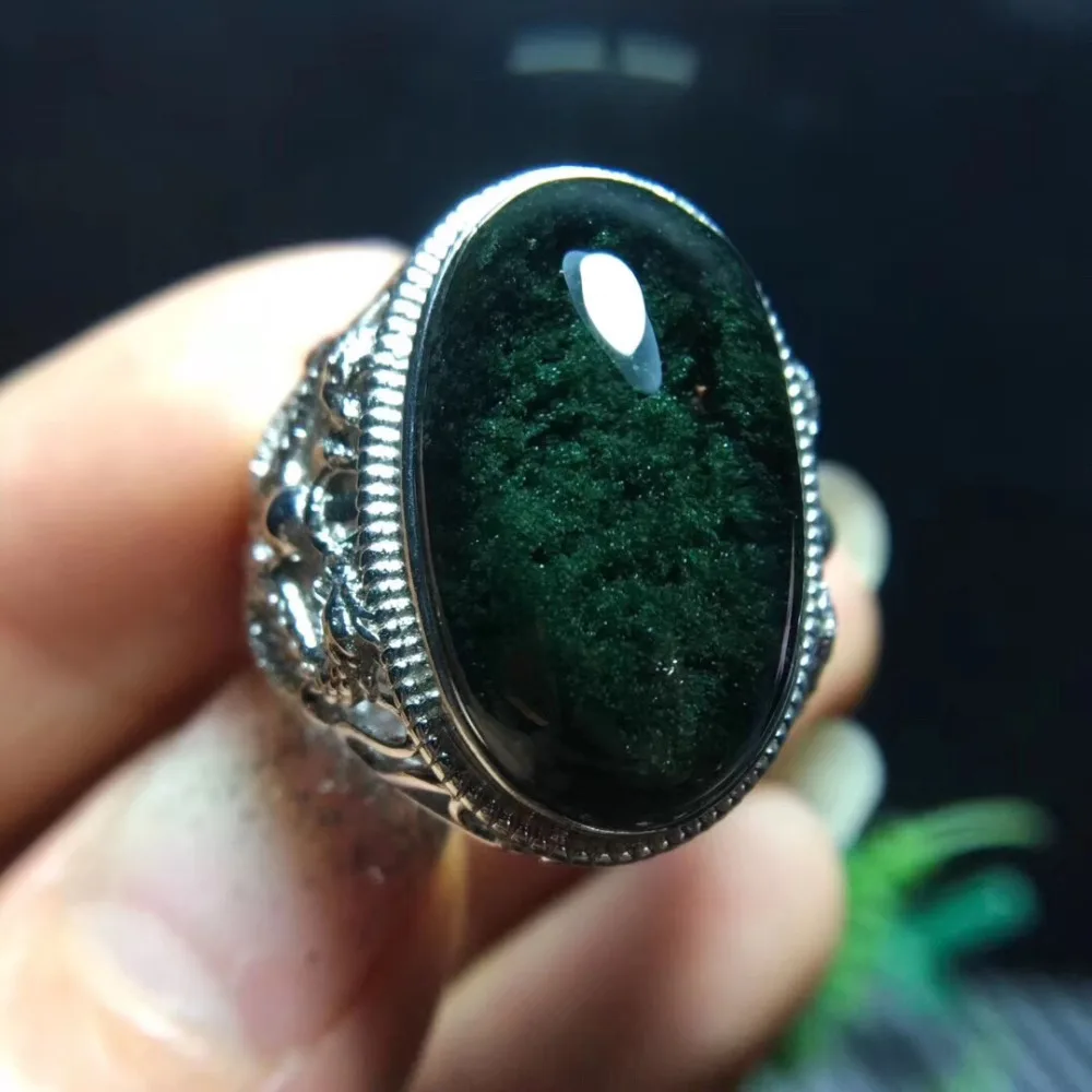 Natural Green Phantom Quartz Crystal Ring (5)