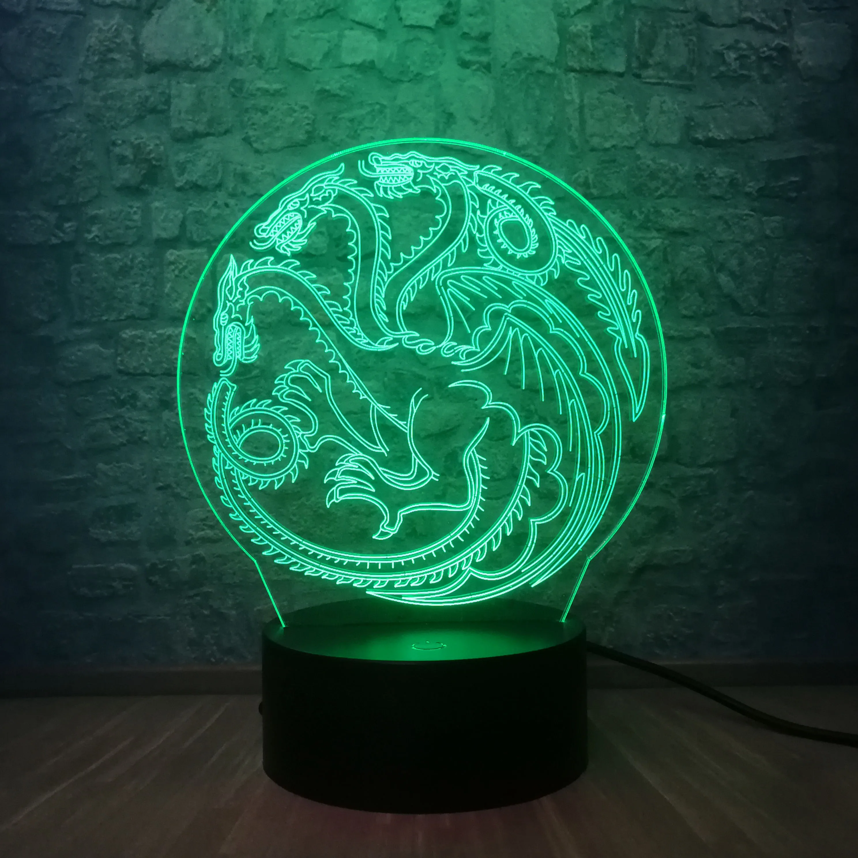 Night Light Acrylic Lamp LED Game Of Thrones Home Deco Touch Light Gift Toy Hot