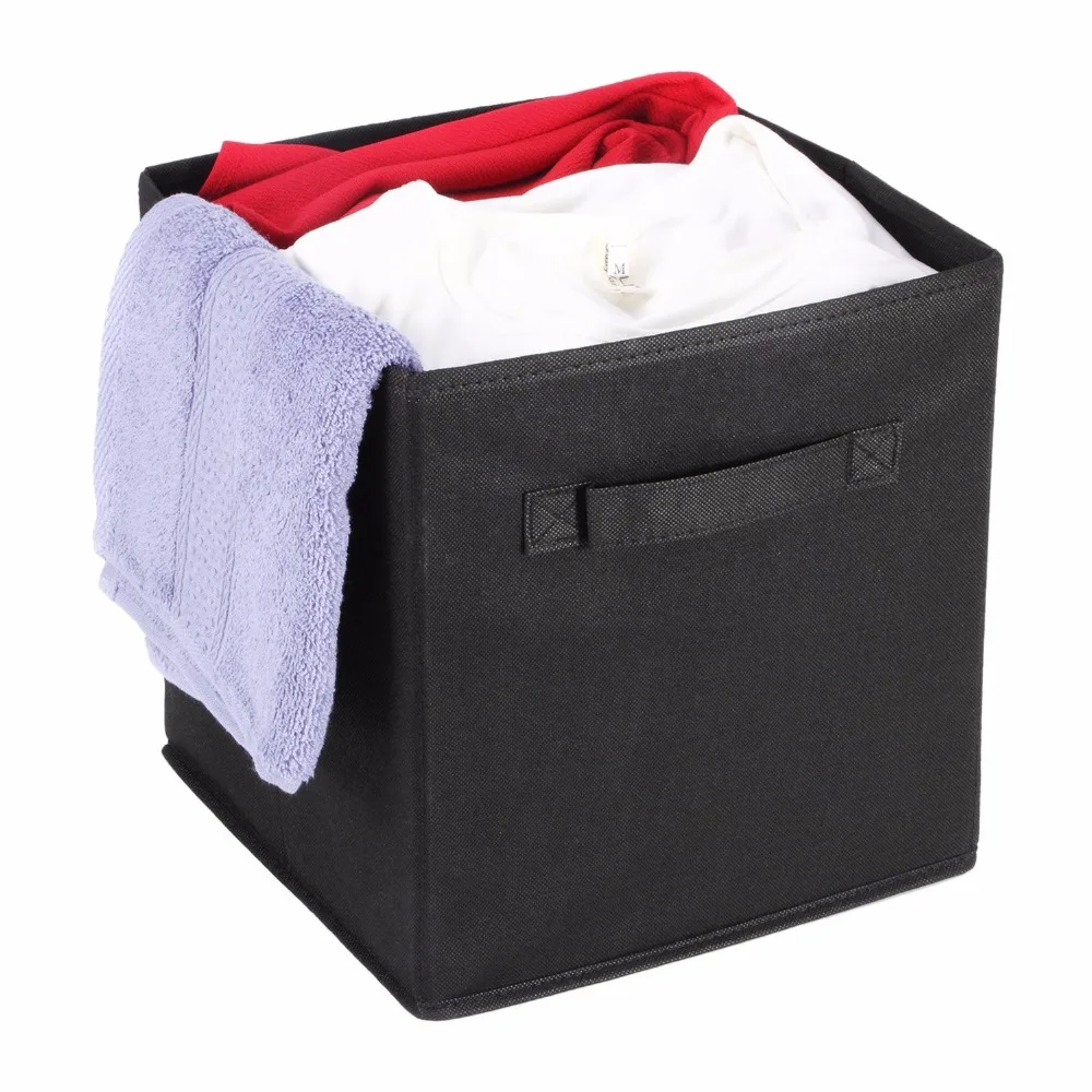 

Fabric Cube Storage Bins, Foldable, Premium Quality Collapsible Baskets, Closet Organizer Drawers