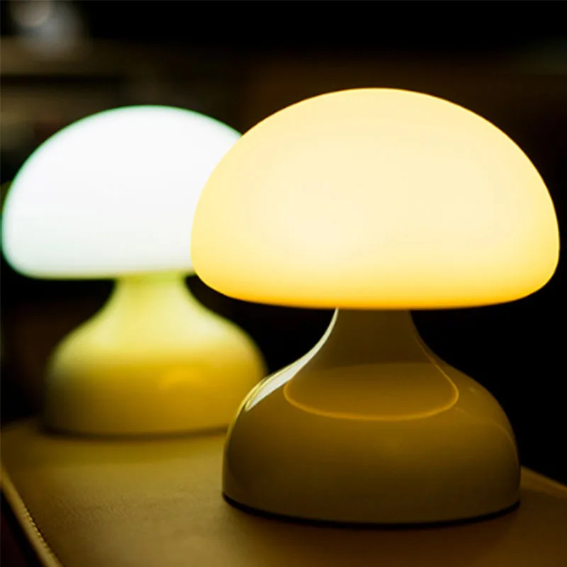 2018LED table lamp small mushroom cartoon silicone bedroom bedside