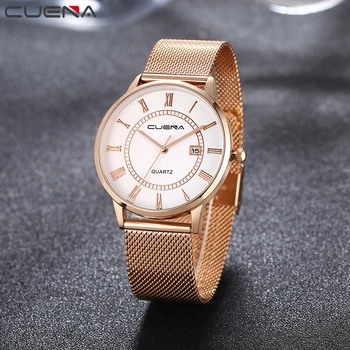 

Men Luxury Watch 2019 New Stylish Simple Rose Gold Dial Quartz Wristwatch Alloy Watchband Casual Clock montre homme