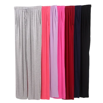 

100% cotton women's pajama pants modal spring and summer thin casual loose trousers comfortable home