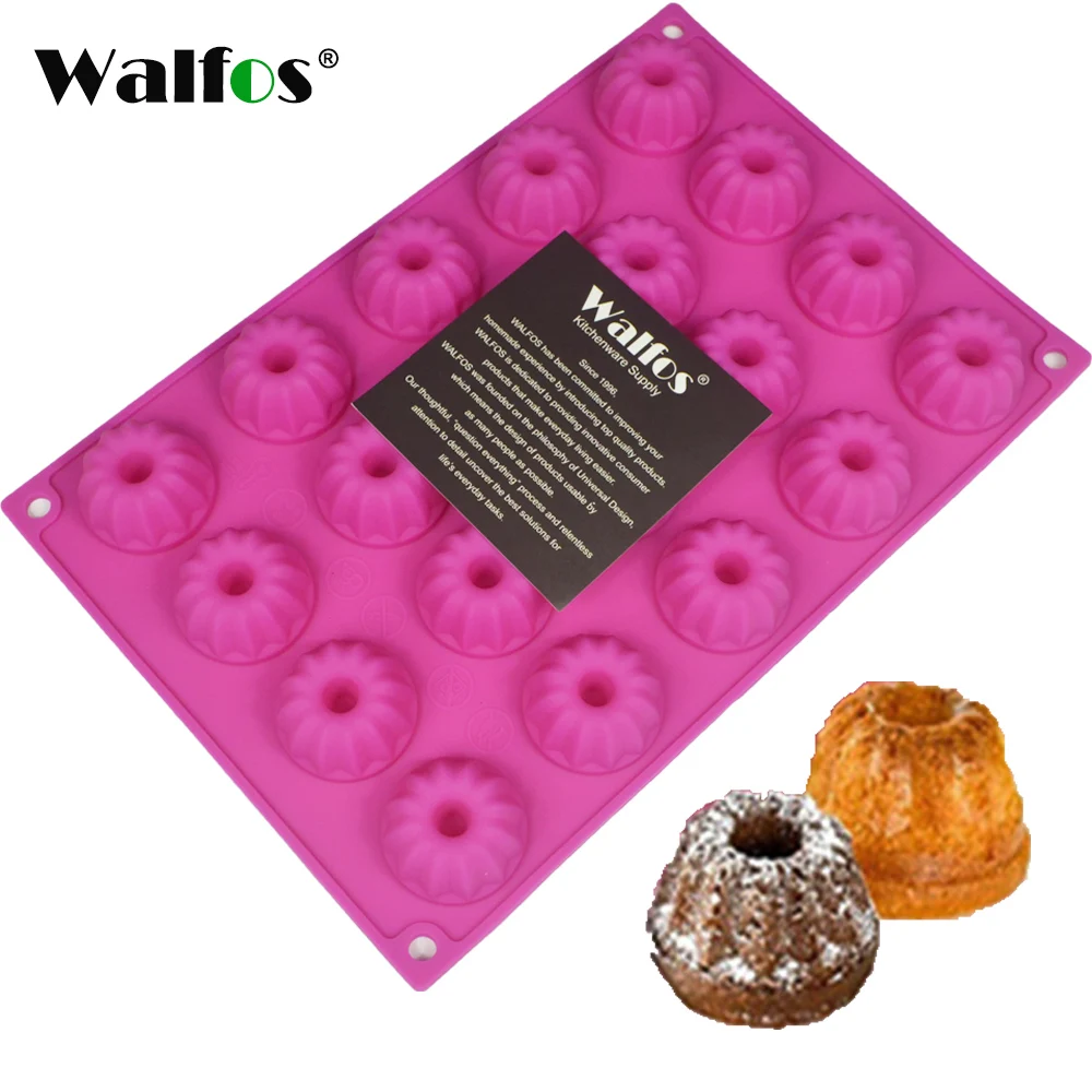 WALFOS 20-полости Германия маленькая емкость Выпекание саварен кекса Силиконовая форма пудинг шоколадная выпечка шифон пресс-форм