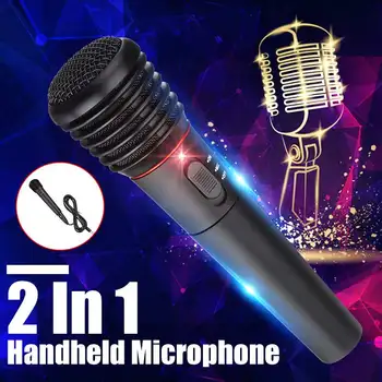 

2in1 Universal Wireless Wired Handheld Microphone Mic With Receiver Cordless Microphone For Karaoke KTV Public Speaking