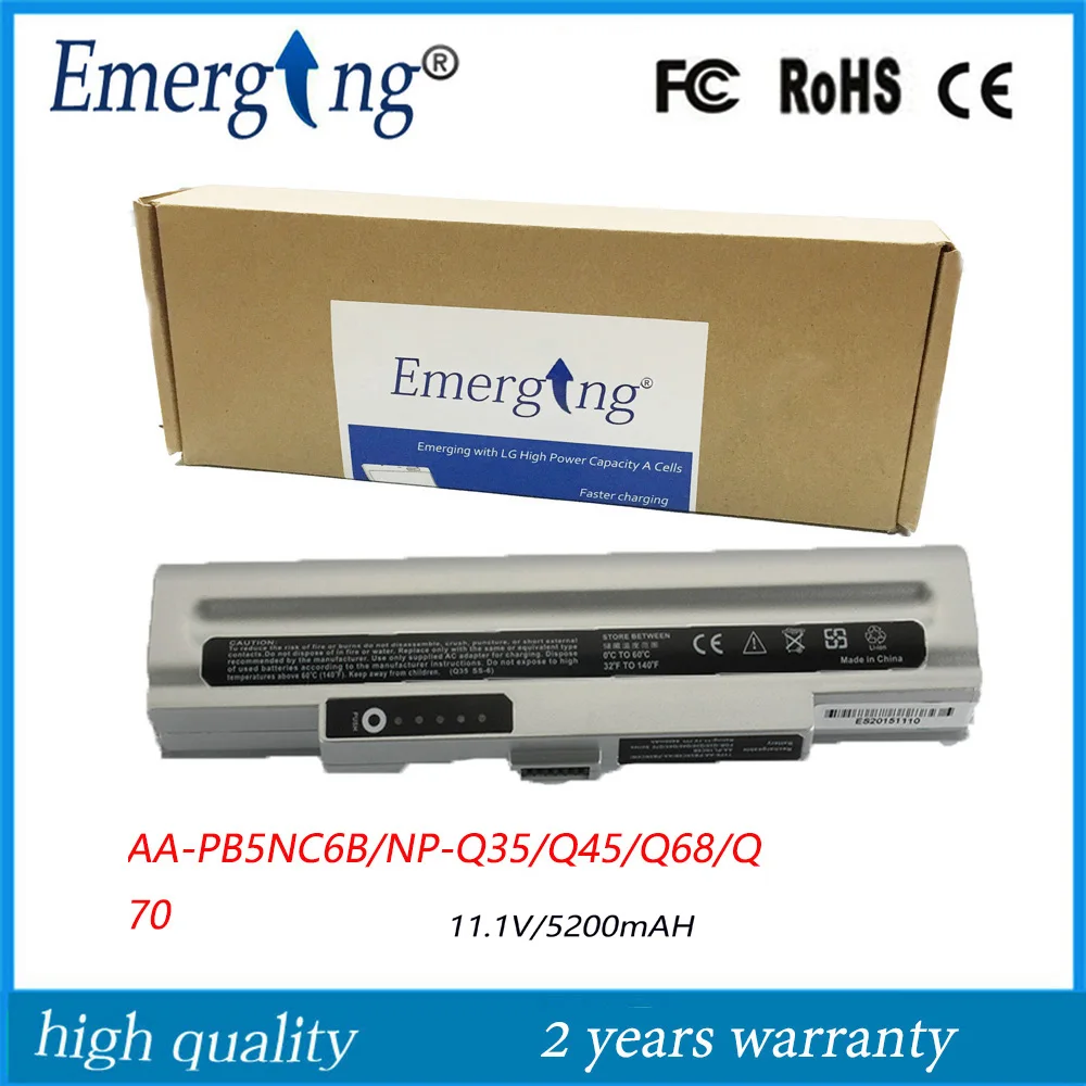 

11.1v 4400Mah New Korea Cell Laptop Battery for Samsung NP-Q35 Q45 Q68 Q70 AA-PB5NC6B AA-PB5NC6B/E