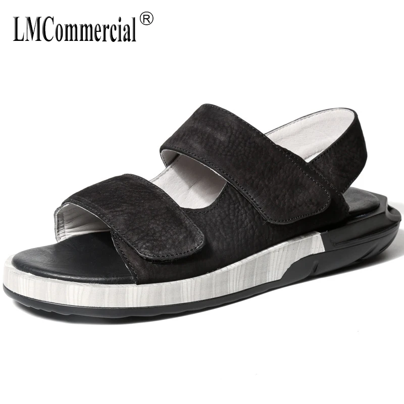 

Men's summer Genuine leather Rome sandals British all-match cowhide Sneakers Men Slippers Flip Flops casual Shoes beach outdoor