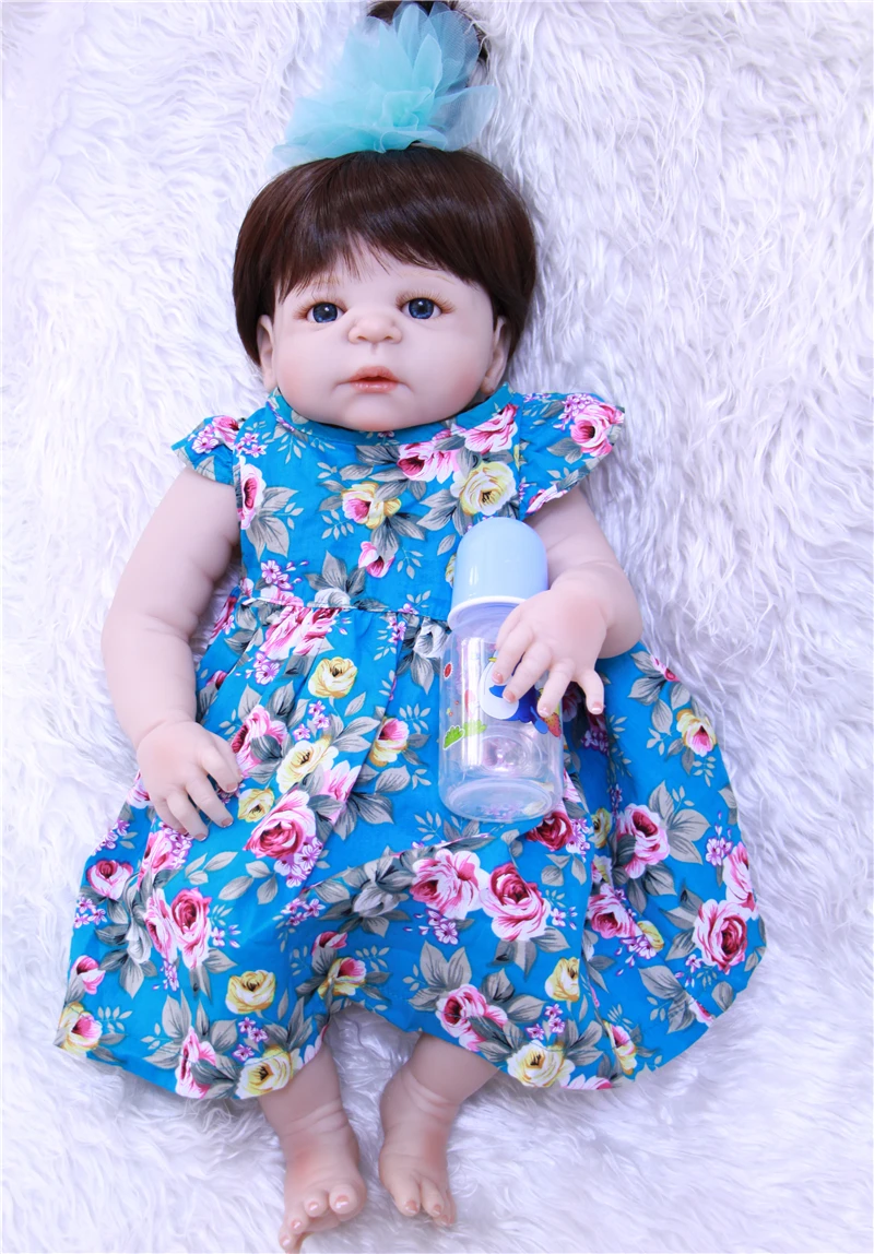 

Bebes reborn 22inch full silicone dolls reborn baby doll toy gift beach dress girl lifelike reborn babies alive bonecas