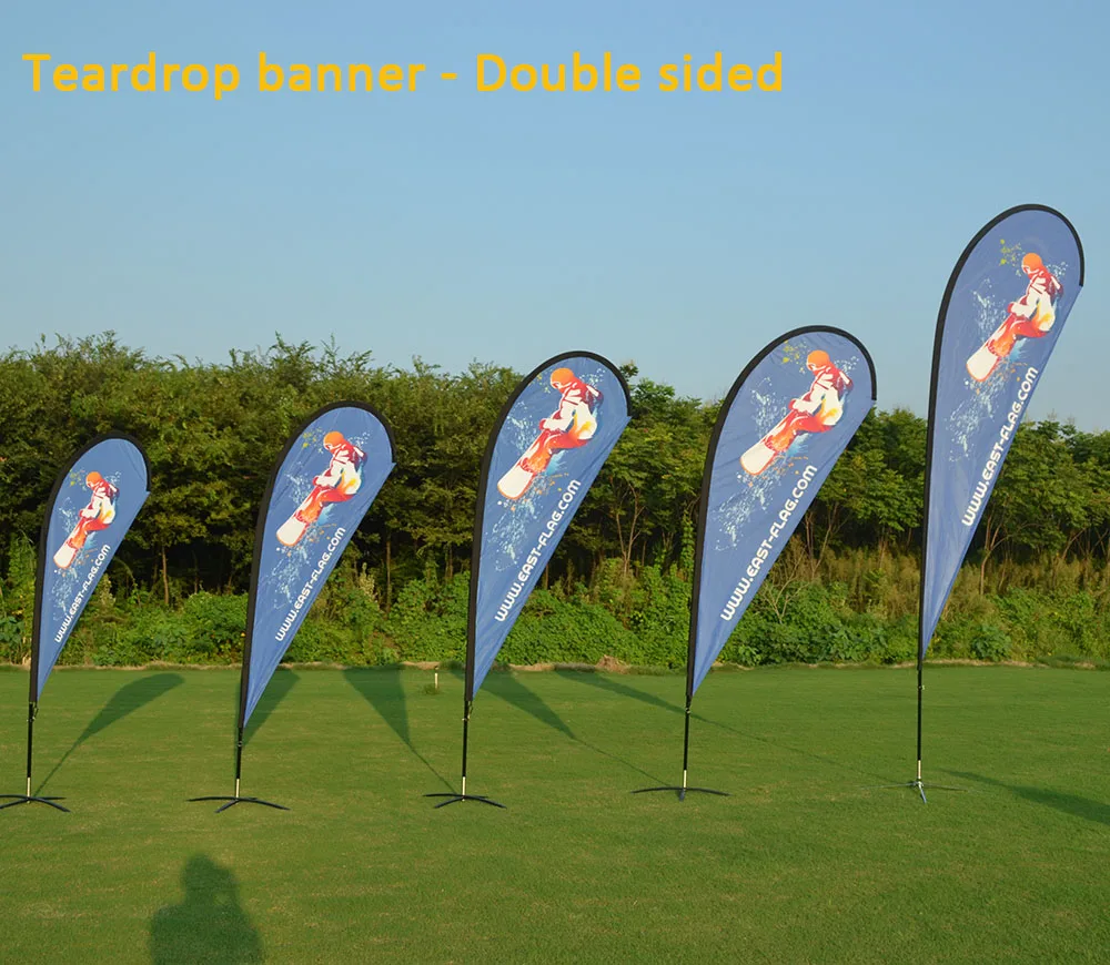 Teardrop banner double sided beachflag east flag