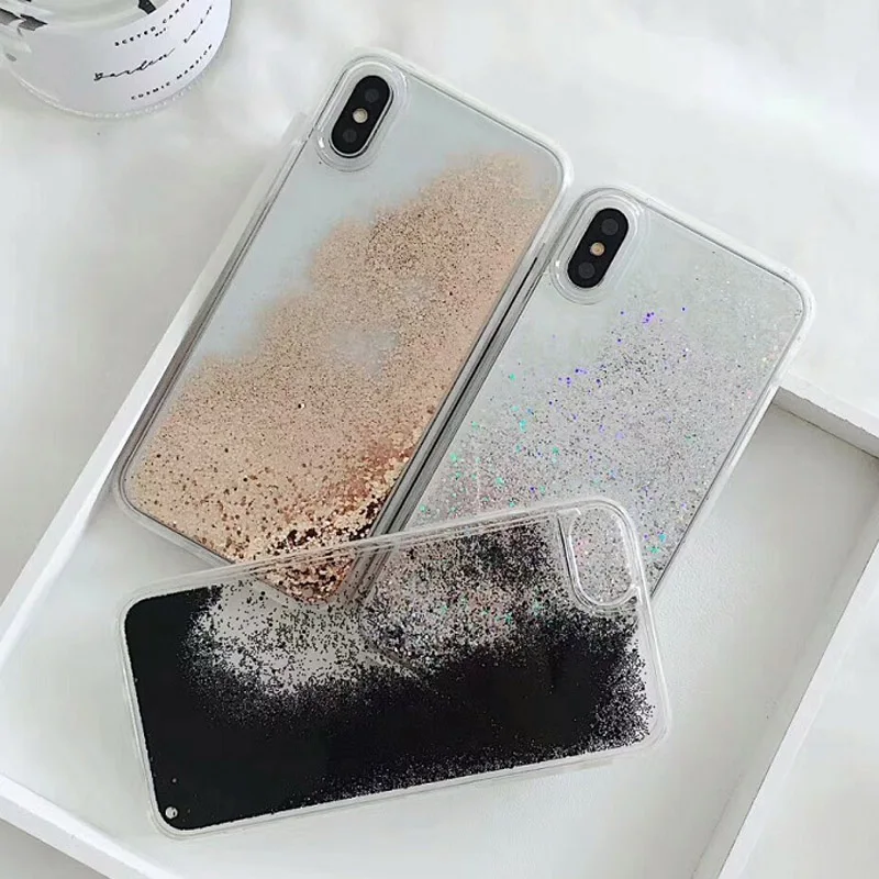 

Glitter quicksand case for iphone XS Max XR X case silicone PC Dynamic liquid cover for iphone 6 6s 7 8 plus 7plus fundas