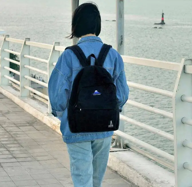 2019 nuevo bordado de impresión mochila junior de los estudiantes de la escuela bolsa de hombro de las mujeres diario casual mochila bolsa de viaje mochila