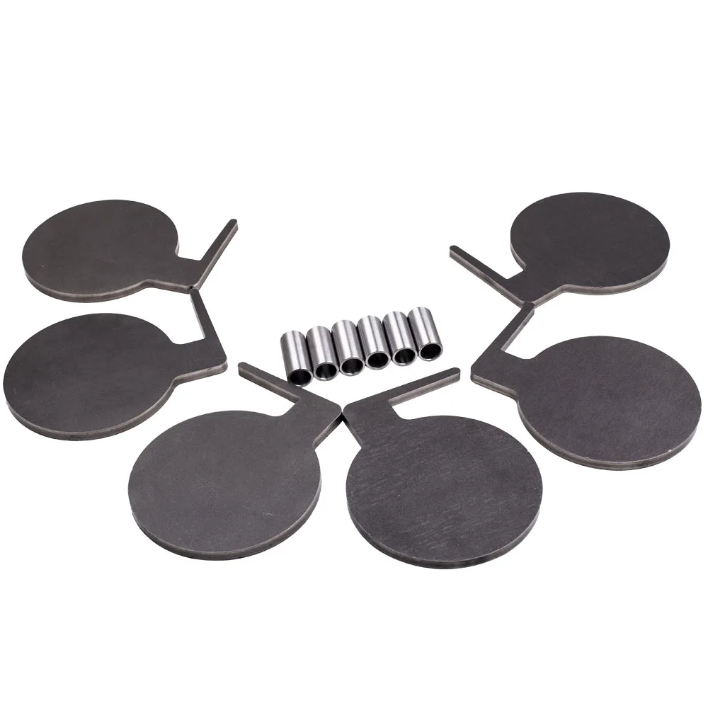 For AR500 Dueling Tree Steel Target 6pcs 6" x 3/8" Pads DIY Shooting UDV |