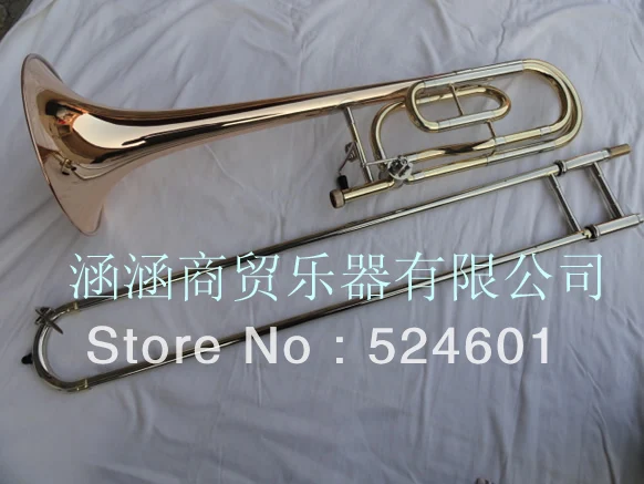 Cheap BACH beautiful YBL-421G sandhi tenor trombone 85 alloy copper speaker tenor Bb trombone Gold Lacquer Professional trombone