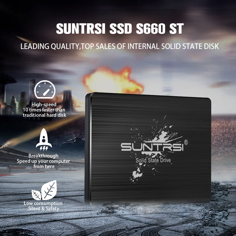 Suntrsi SATA3 SSD 960 ГБ твердотельный диск 480 ГБ высокоскоростной 240 ГБ 2,5 дюйма внутренний черный SSD для компьютера