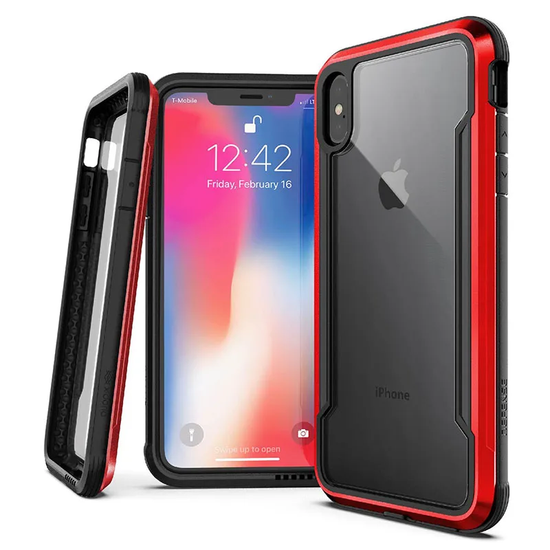 X-Doria Defense Shield чехол для телефона для iPhone XR XS Max военный класс падение протестированный чехол Coque для iPhone X XS Max Алюминиевый Чехол