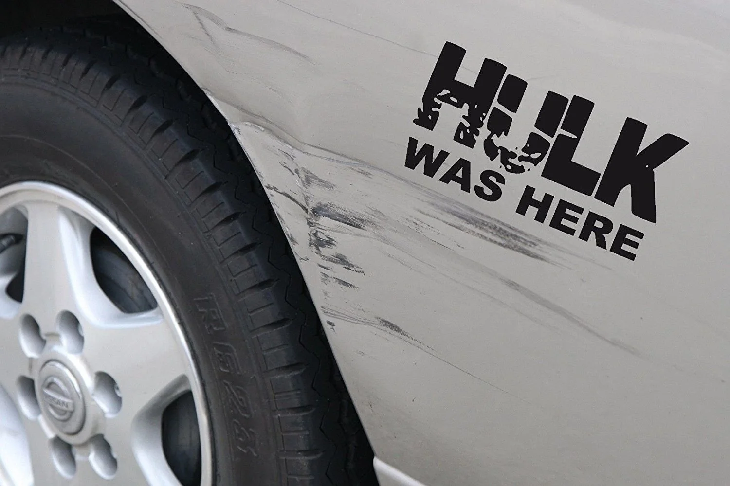 

HULK was here Marvel Avengers stickers Hulk sticker 4X4 Dent Damage Funny sticker Decal 12.7cm