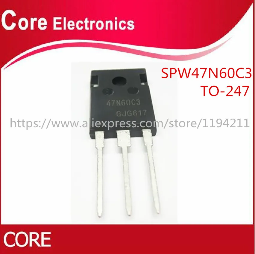 10 шт./лот SPW47N60C3 47N60C3-247 хорошее качество IC MOSFET N-CH 650V 47A