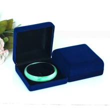 Высокое качество 10 шт. Голубой Цвет квадратной формы роскошный бархат подарок Подарочная коробка ювелирные часы Цепочки и ожерелья Браслет корпус коробки