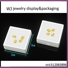 100 шт/партия 5 см x 5 см футляр для бриллиантов пластиковый Алмазный Корпус каменный ящик коробка для хранения драгоценных камней черный и белый Органайзер шкатулка