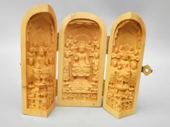 

Chinese wood carving Three west st Buddha statue #2
