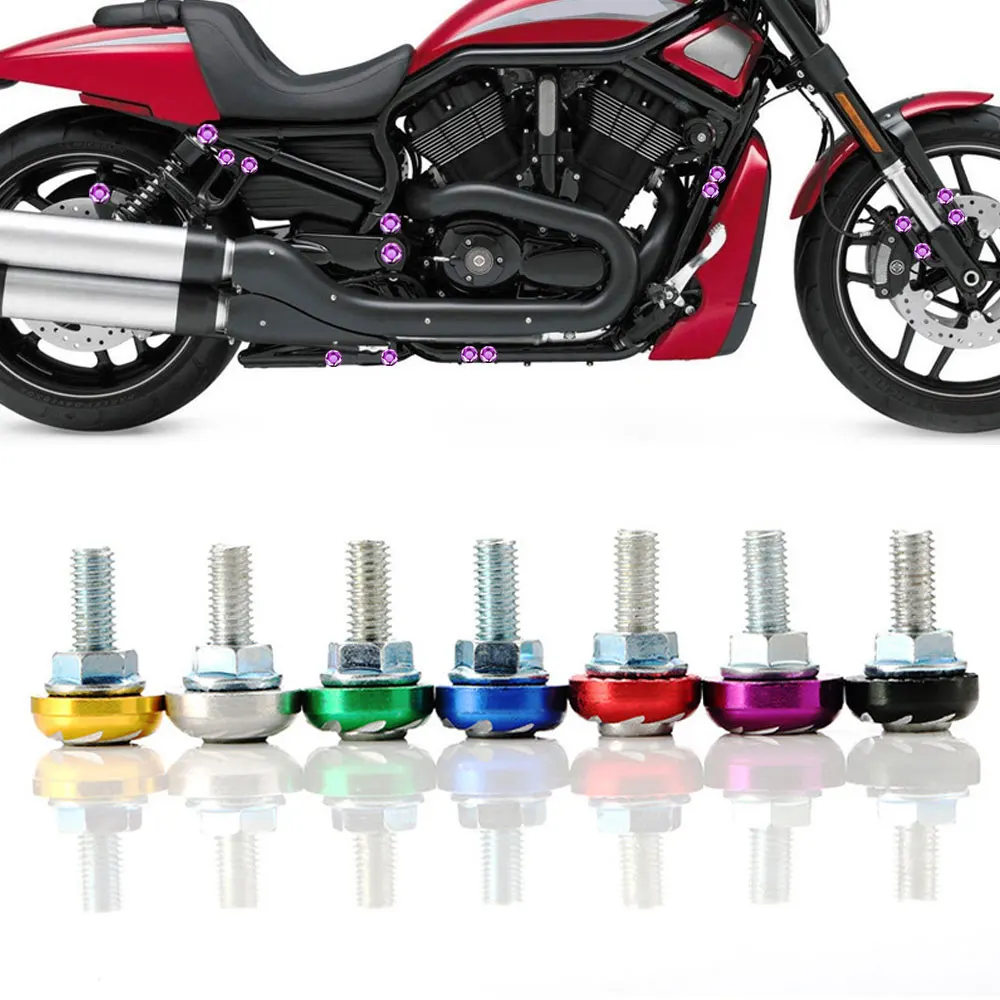 

1Set Premium Waterproof License Plate Frame Anti-Theft Screws Caps for Motorcycle(Random Color)