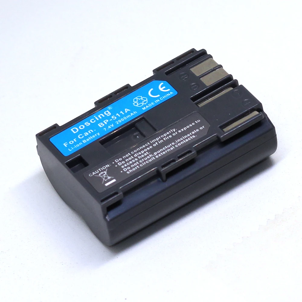 3 P 7,4 V 2000mA BP-511A BP-511 BP 511 511A Перезаряжаемые Аккумуляторы для Canon 10D 20D 20Da 300D 30D 5D 60D Z1 BP-522 BP-508 Батарея