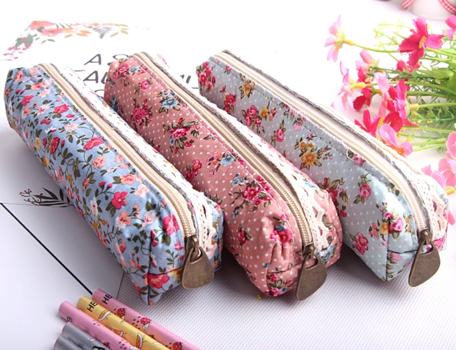 1PC Flower series pencil bags Fresh style school storage Pen pencils