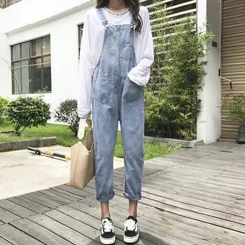 

2020 denim rompers womens jumpsuit sexy slash neck off shoulder ruffles playsuit plus wide leg pants overalls