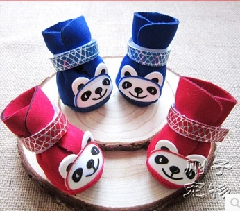 

new style Panda pet shoes small dog soft shoes autumn winter Non-slip dog indoor shoes free shipping PT134