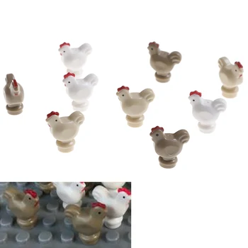 

10pcs Farm chicks Garden City Street Dog Pet Shop Model Building Blocks bricks Assembling Kits toys