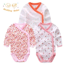 Smiling Babe 3 PCS/lot Fashion Baby Bodysuits Infant Jumpsuit Long Sleeve Baby Clothing Set Summer Christmas Baby Girl Clothes