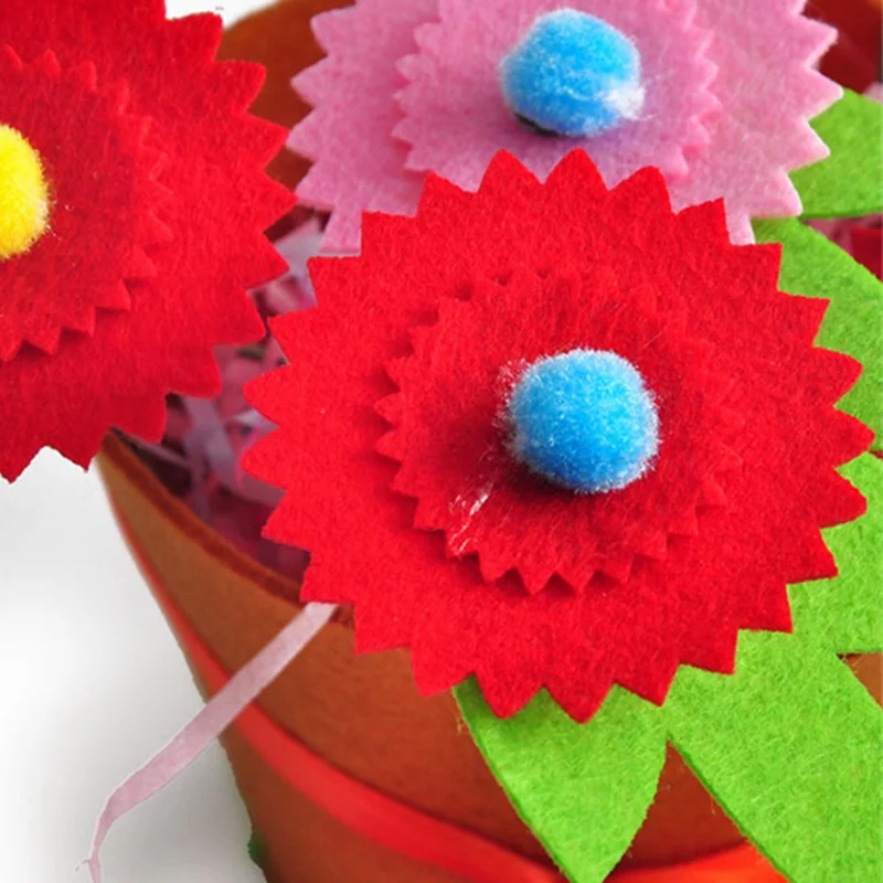 Креативные тканевые цветочные корзины ручной работы, игрушки для детей, наборы для рукоделия, креативный детский сад, развивающие игрушки для девочек