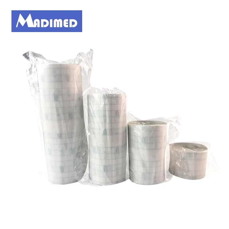 MADIMED 10/15/20cmx10m Waterproof Transparent Adhesive Wound Dressing Fixer Plaster Fixomull Stretch PU Film Roll Fixation Tape 6