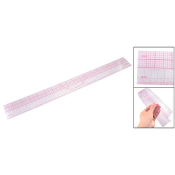 

Drawing Tool Squares Angles Parallel Line Soft Plastic Metric Ruler Clear Pink