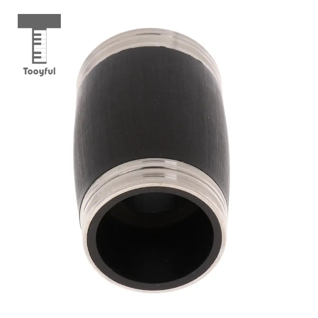 Tooyful Zinc Alloy Adjustable Clarinet Barrel Black for Bb Clarinet Woodwind Instrument Replacement Parts 50mm
