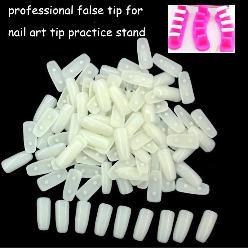 

High quality plastic 200pcs nail tips for practice use Practice display Training Nail Art False Tips Display Training Tool