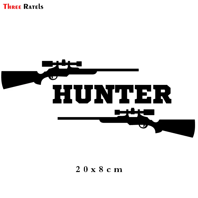 Three Ratels ALWW213# 20x8cm for volkswagen hunter with two guns Sniper rifle funny car stickers and auto sticker decals Three Ratels ALWW213# 20x8cm for volkswagen hunter with two guns Sniper rifle funny car stickers and auto sticker decals