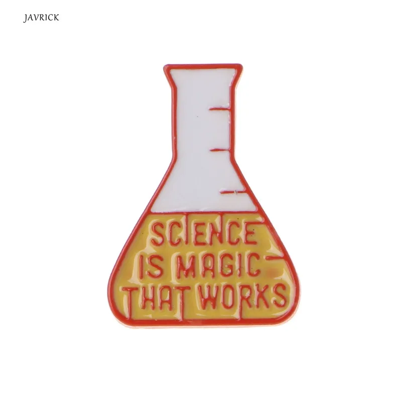 

Science Experiment Cup Brooch Science is Magic Enamel Lapel Pin Jewelry Gift