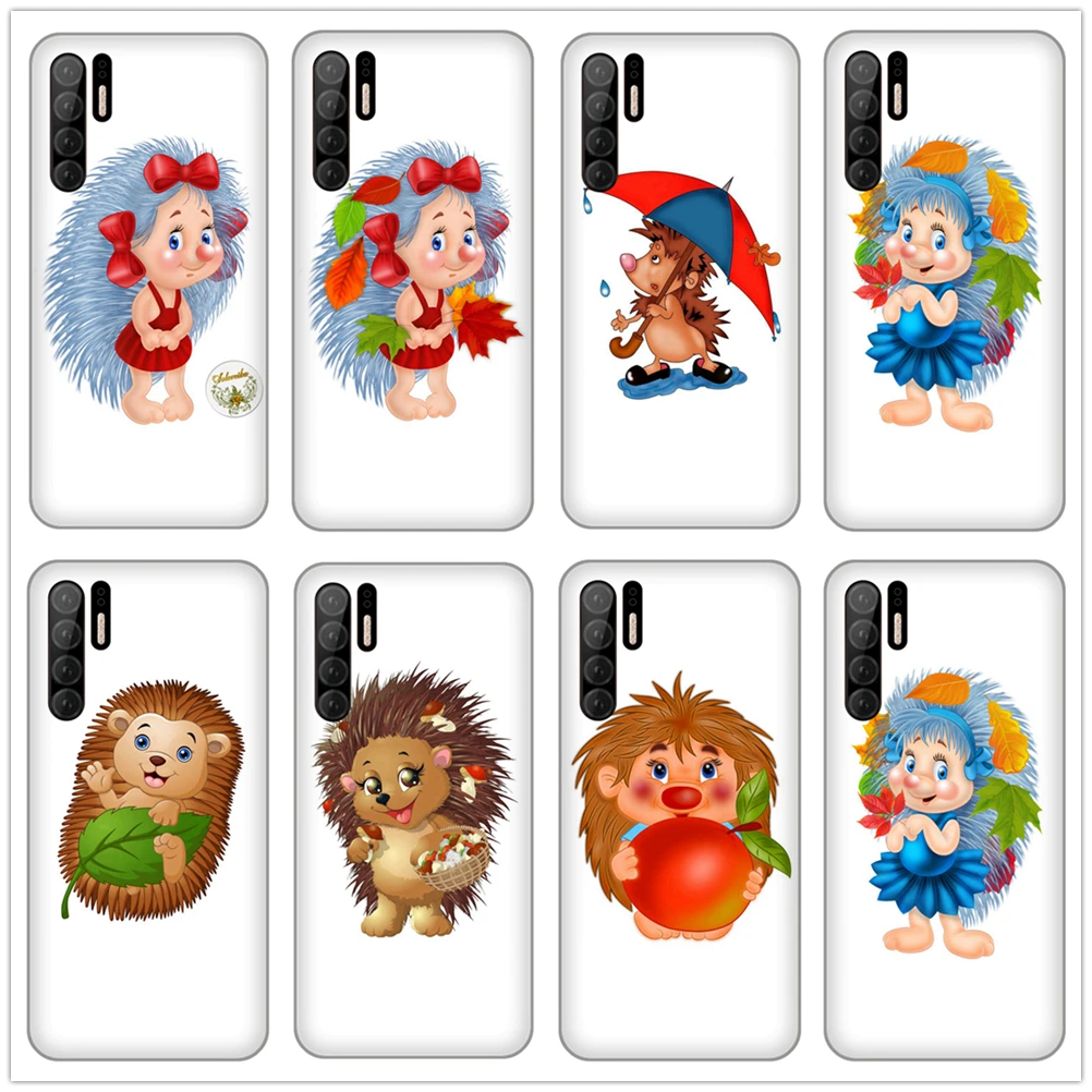 Cute Cartoon Hedgehog Soft TPU Silicone Case Cover for Huawei P10 Plus P20 P30 Pro P7 P8 Lite 2015 Honor 9 V10 shell |