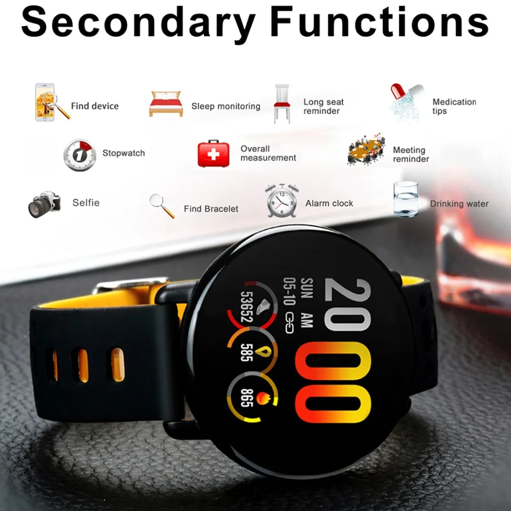 LEMDIOE IPS full touch screen 3D UI sport smart watch men women IP68 waterproof for android ios fitness tracker watch           