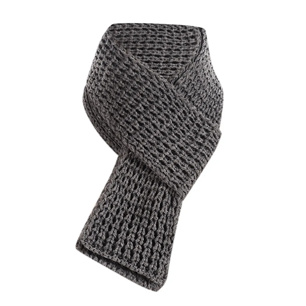 Модная красивая осенне-зимняя однотонная шаль, теплый Одноцветный вязаный крючком шарф, вязаные шарфы, 1 шт. для женщин, женские банданы#3,1