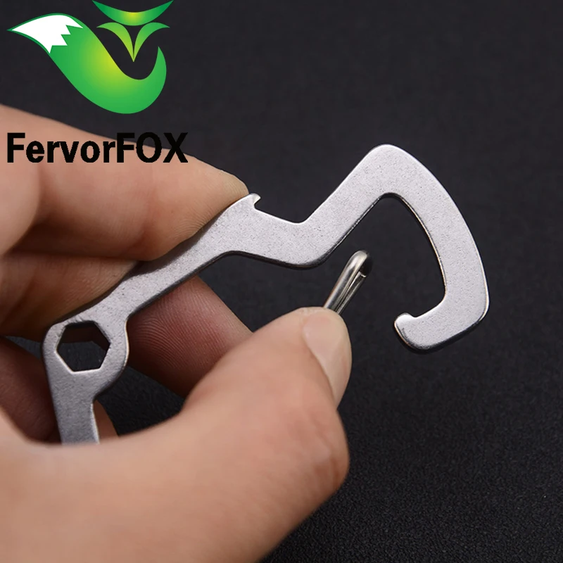 Mini Outdoor Survival multi-function Cool Screwdriver Crowbar EDC Tools Keychain