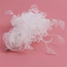 Large Flower Tiara Hair Clip Hair Jewelry Headdress Hair Accessories Bridal Headpiece Cheveux Femme Bijoux De Tete WIGO0859