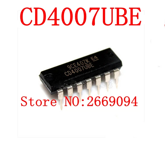 

50pcs /100pcs Free shipping CD4007UBE DIP14 CD4007 DIP CD4007BE new and original IC