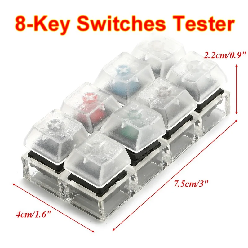 For Cherry MX 8 Keycaps Translucent Clear Keycaps Acrylic Caps