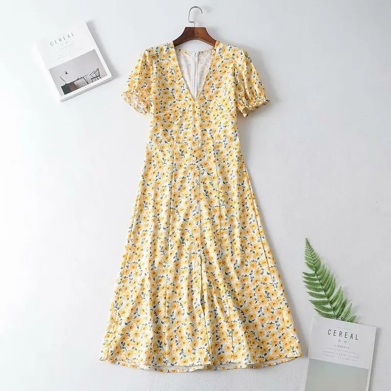 

Popular new JJ55-9755 Euro-American Fashion Flower Dresses